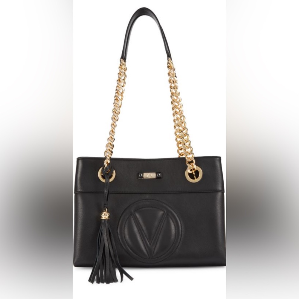 (R:$895)VALENTINO BY MARIO VALENTINO Kali Signature Logo Leather Bag